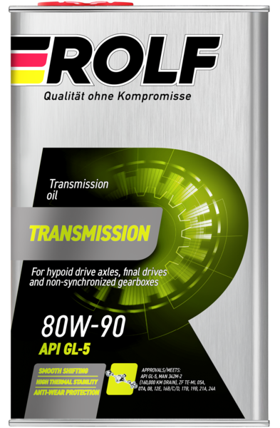 Масло трансмиссионное минеральное Rolf Transmission SAE 80W-90 API GL-5 1л (металл)