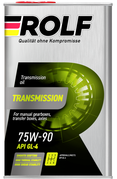Масло трансмиссионное полусинтетическое Rolf Transmission SAE 75W-90 API GL-4 1л (металл)