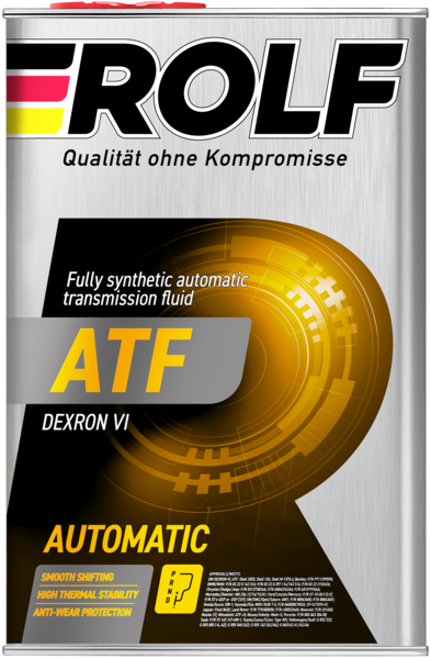 Жидкость для автоматических трансмиссий Rolf ATF Dexron VI 4л (металл)