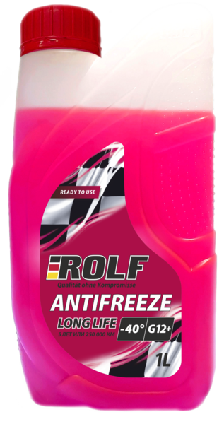 Жидкость охлаждающая низкозамерзающая Rolf Antifreeze G12+ red -40 1л