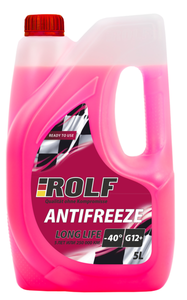 Жидкость охлаждающая низкозамерзающая Rolf Antifreeze G12+ red -40 5л