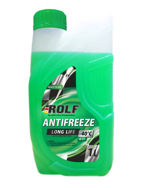 Жидкость охлаждающая низкозамерзающая Rolf Antifreeze G11 green -40 1л