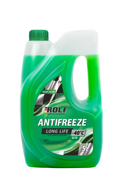 Жидкость охлаждающая низкозамерзающая Rolf Antifreeze G11 green -40 5л