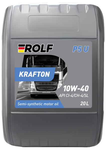 Масло моторное полусинтетическое Rolf Krafton P5 U 10W-40 20л