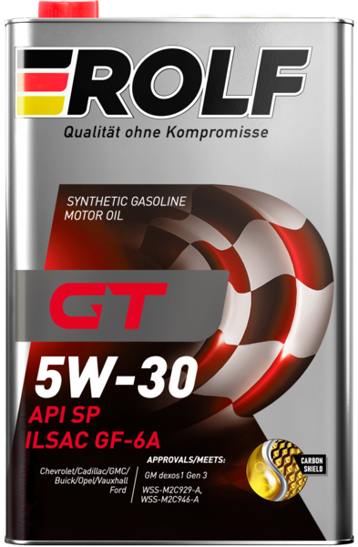 Масло моторное синтетическое Rolf GT SAE 5W-30 ILSAC GF-6A API SP 1л (металл)